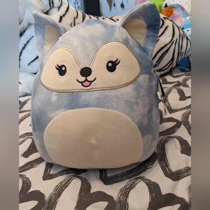 Squishmallow 12” Faldette Tie Dye Blue Arctic Fox Plush